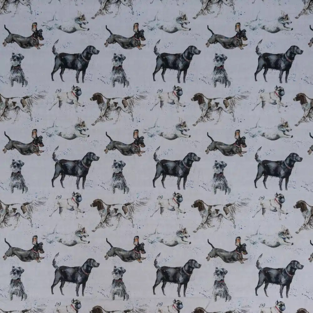 Dashing Dogs Fabric County Fabrics Curtain & Upholstery Fabrics