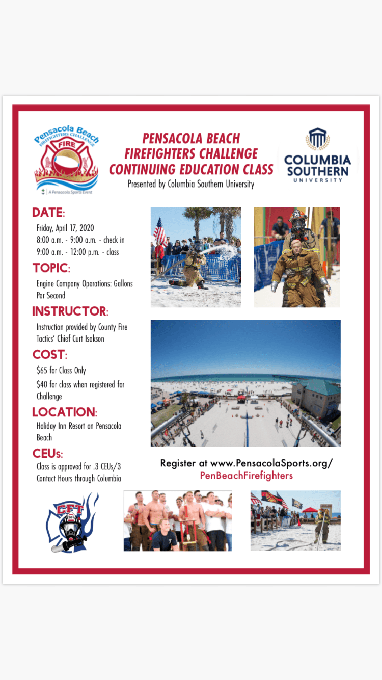 Pensacola 2023 Events Firefighter Challenge on Pensacola Beach COUNTY FIRE TACTICS