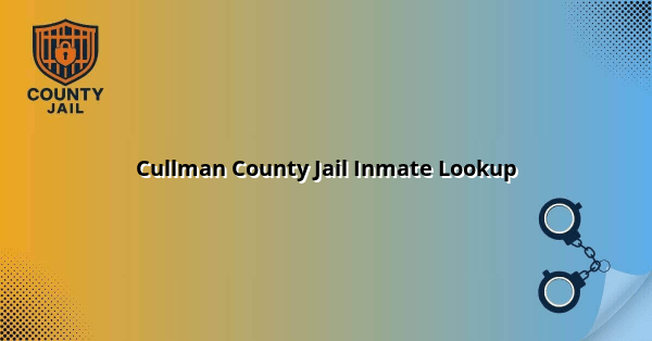 Cullman County Jail Inmate Lookup