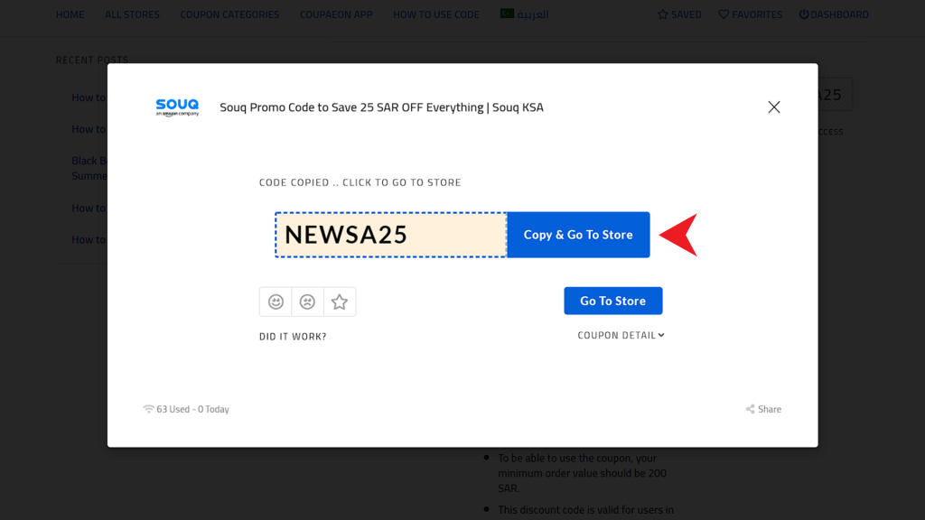 How to Use Souq Coupon Code Coupaeon