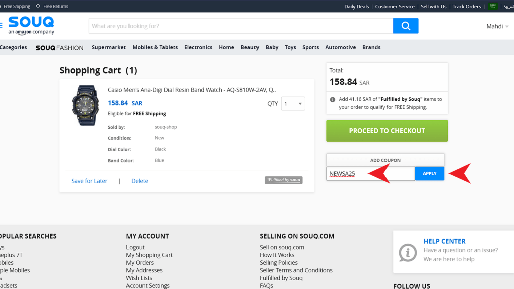 How to Use Souq Coupon Code Coupaeon