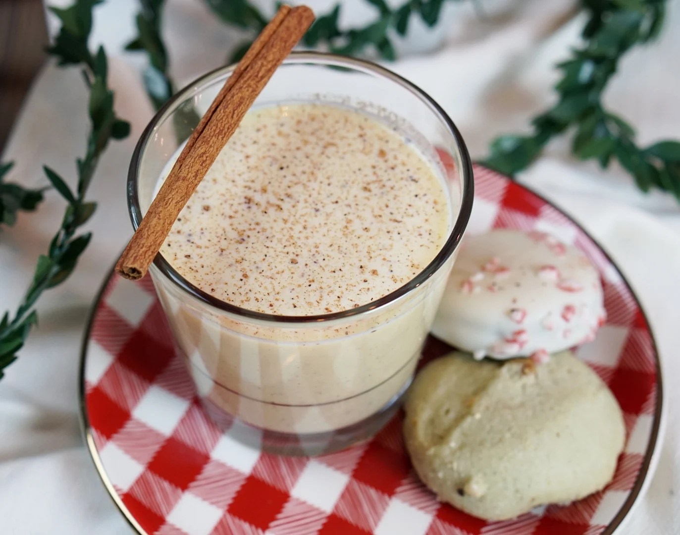 Homemade Eggnog with Coconut Cream Couple in the Kitchen