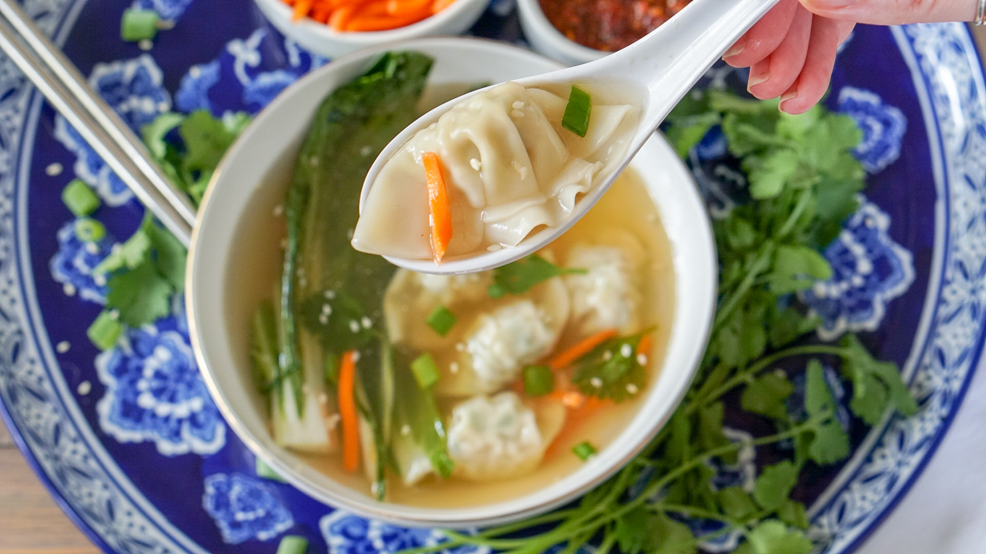 Easy Wonton Soup Couple in the Kitchen