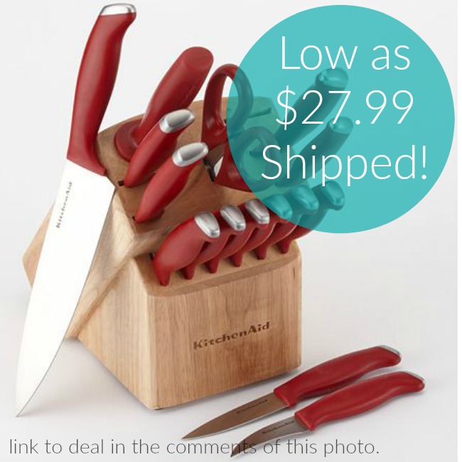 Kohl’s KitchenAid Cook’s Series 16Piece Cutlery Set 27.99 Shipped