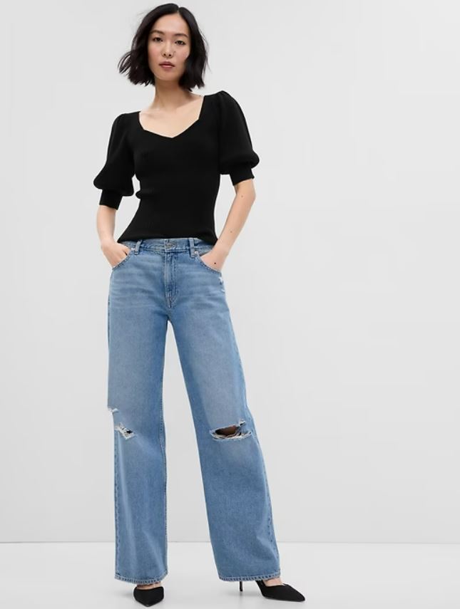 Gap Puff Sleeve Corset Sweater Only 23 (Was 60)! Couponing With