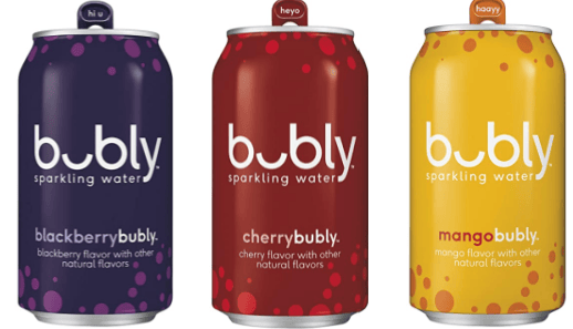 Save on Bubly Sparkling Water, Blackberry, Cherry or Mango, 12 fl oz