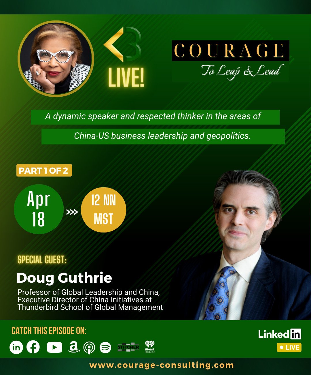 125 CB LIVE! Courage To Leap & Lead With Marva Sadler Part 1