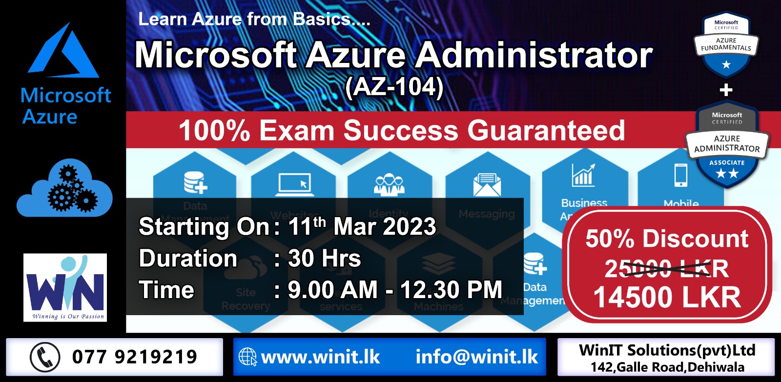 Microsoft Azure Certified Administrator AZ 104 & Fundamentals AZ 900 Course Training