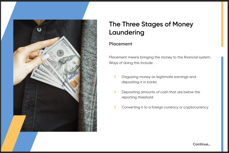 Anti Money Laundering & Countering of Terrorist Financing Course Cloud