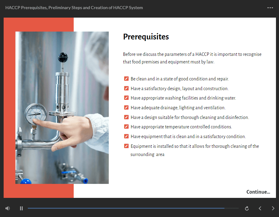Online HACCP Training Course Gate