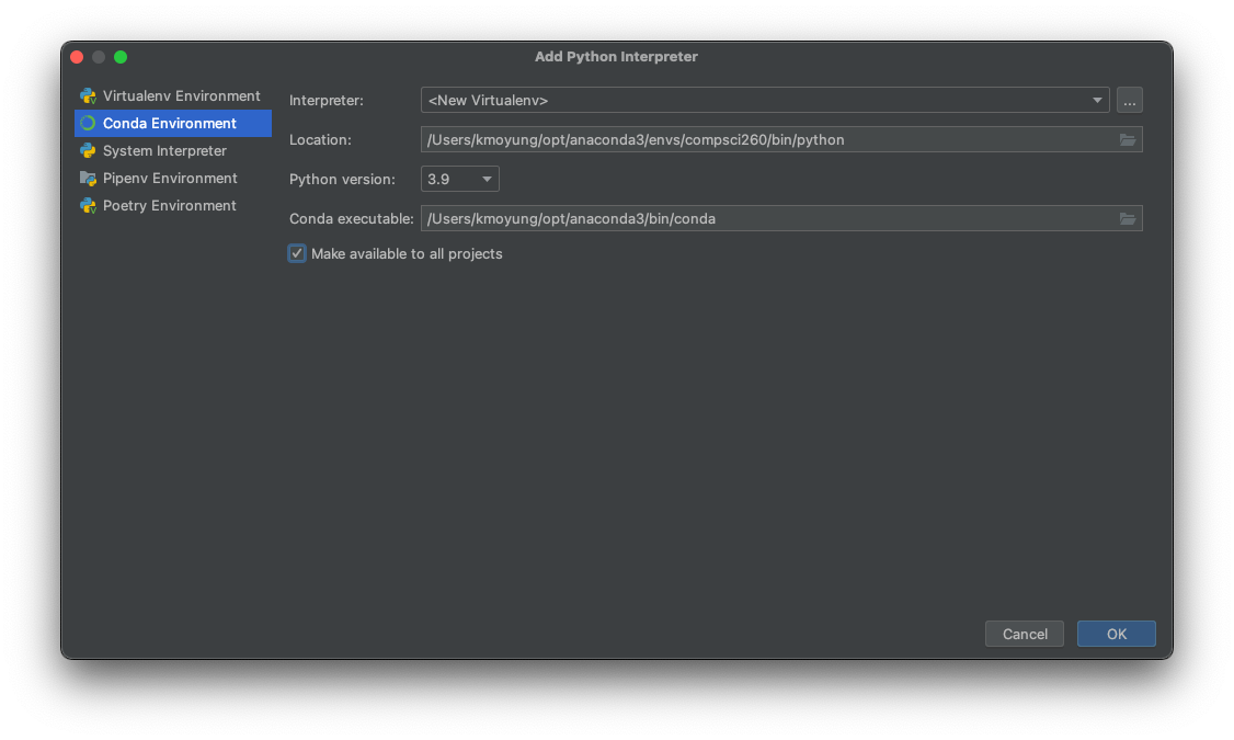 COMPSCI 260 Python Setup