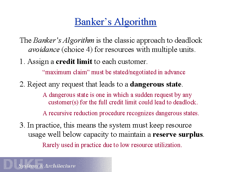 Banker’s Algorithm
