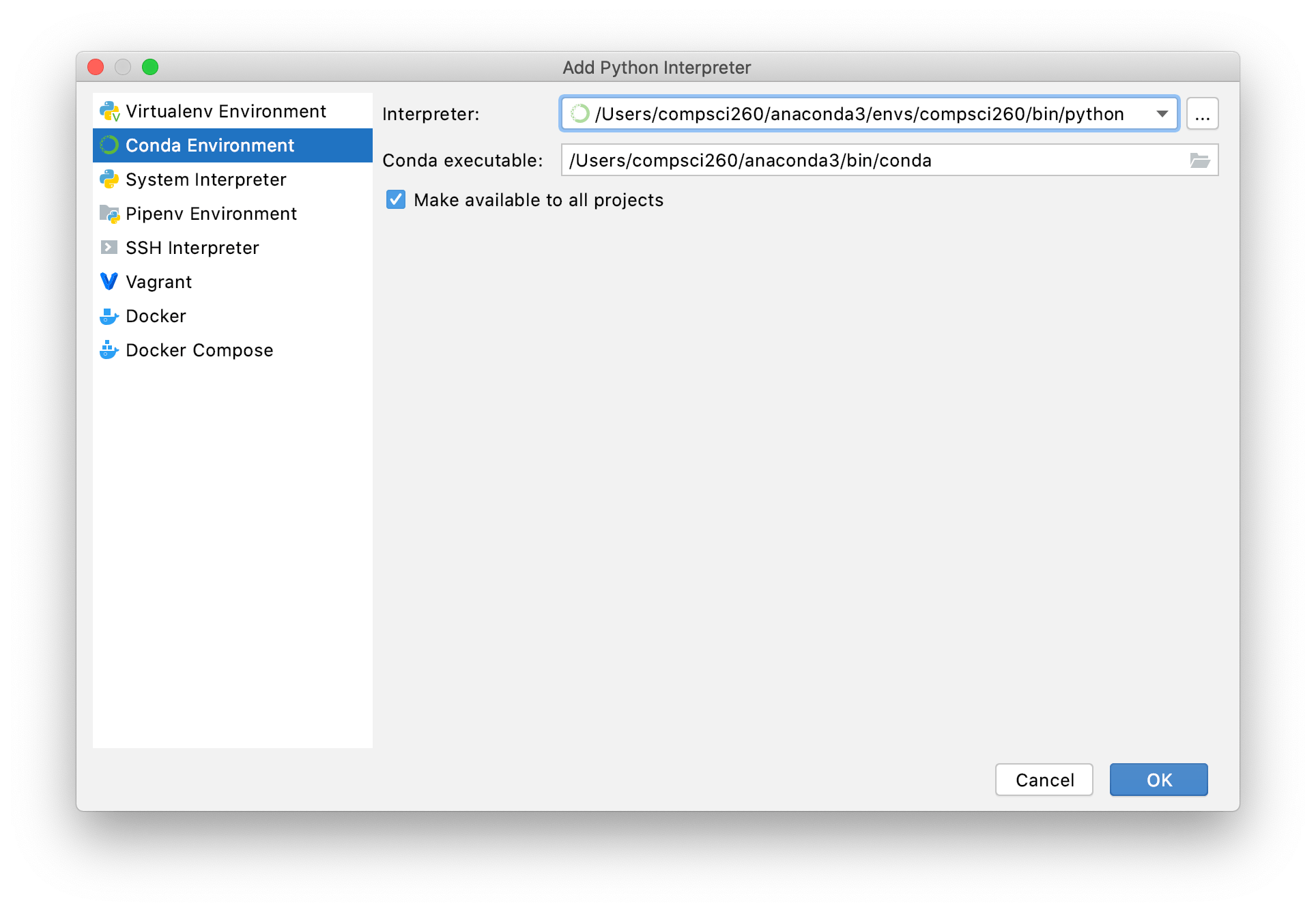 COMPSCI 260 Python Setup