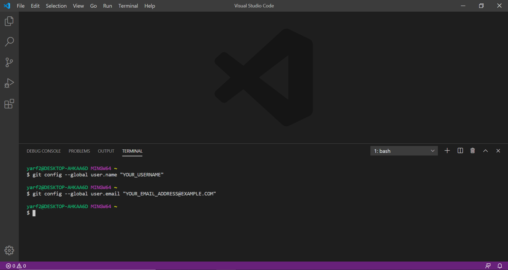 Git and VSCode Setup Windows
