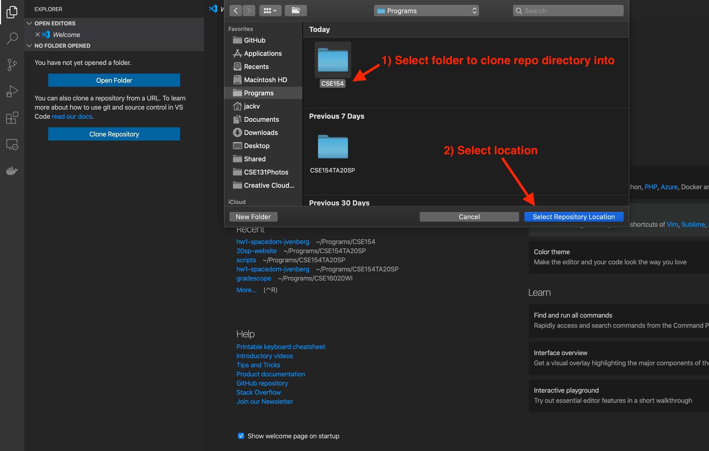 Git and VSCode Setup MacOS