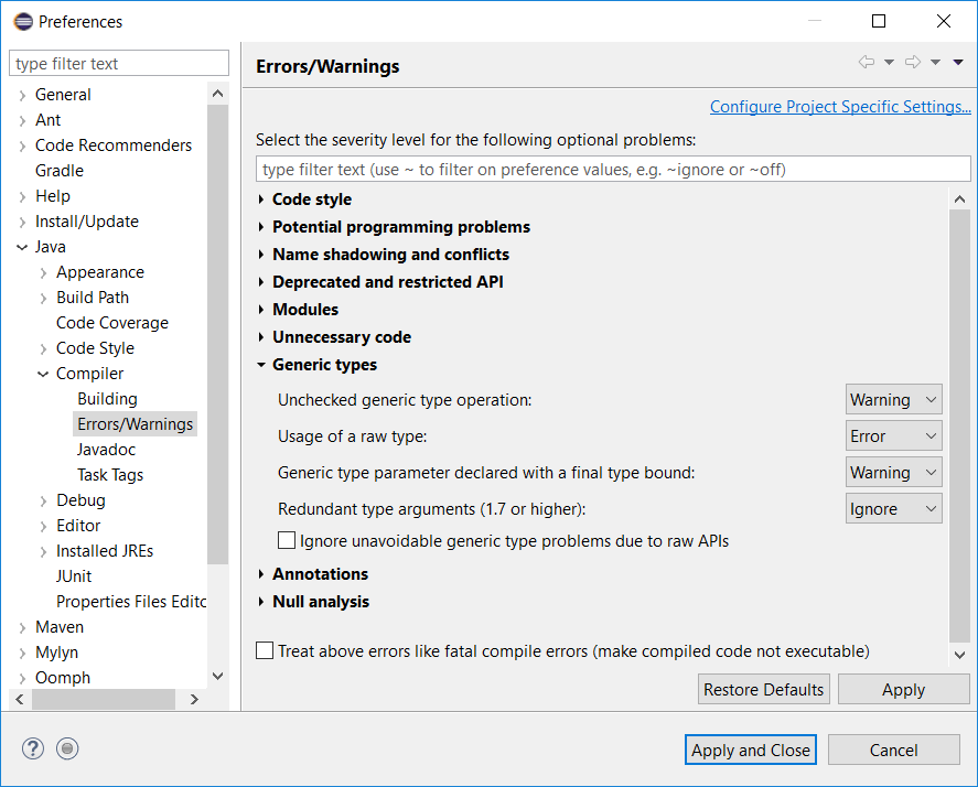 Eclipse setup guide