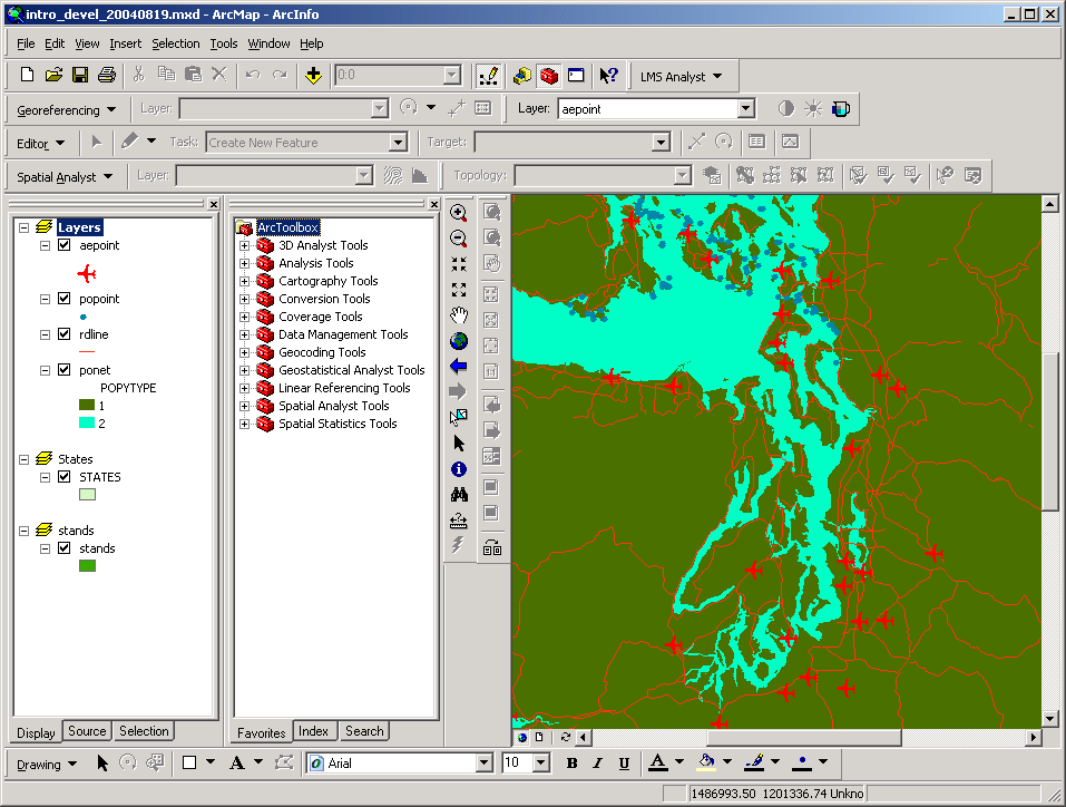 Exploring the ArcGIS Interface