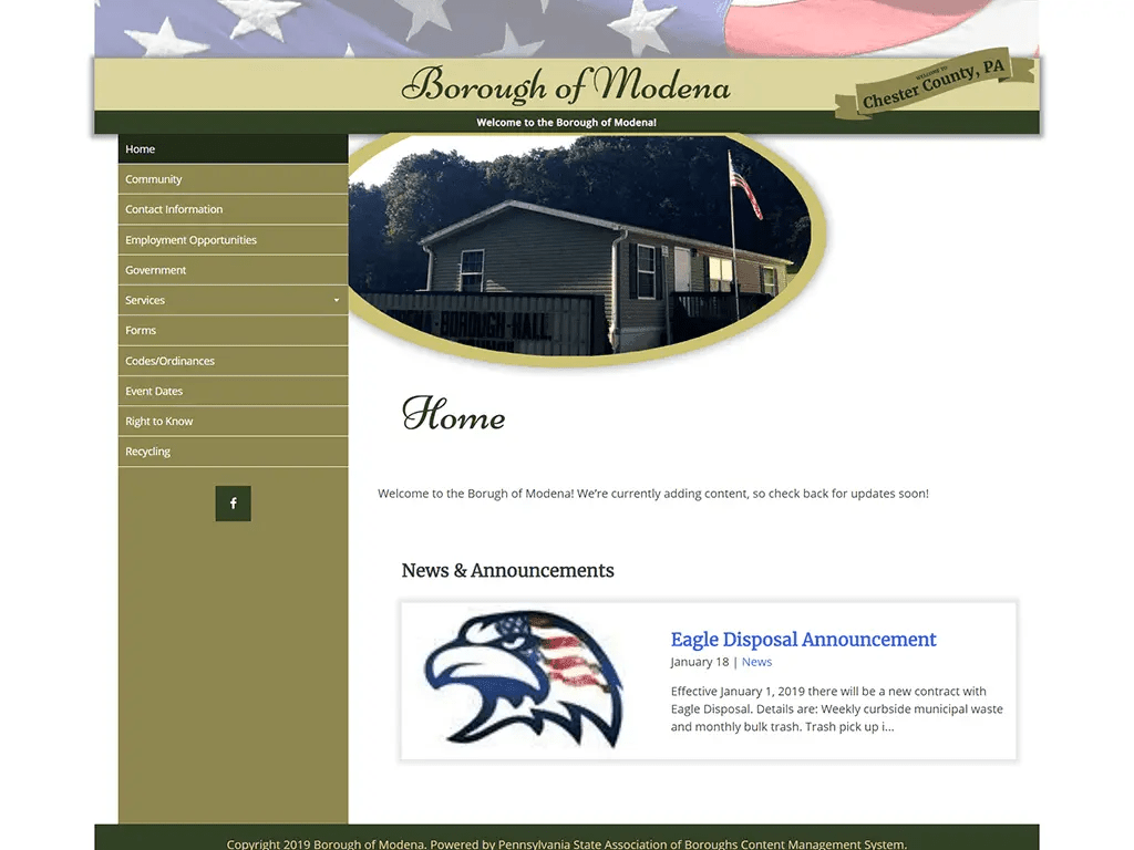 Borough Of Modena site Design & Hosting CourseVector