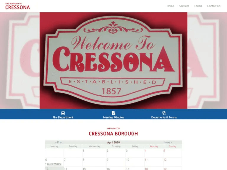 Cressona Borough site Design CourseVector