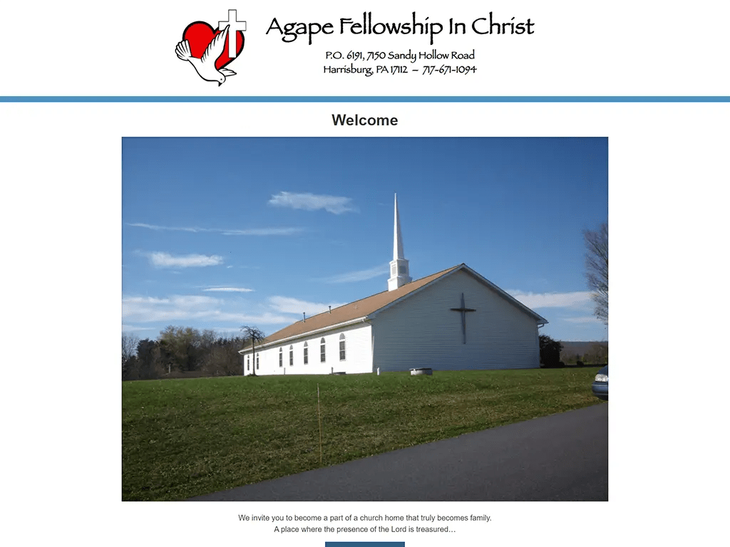Agape Fellowship In Christ CourseVector