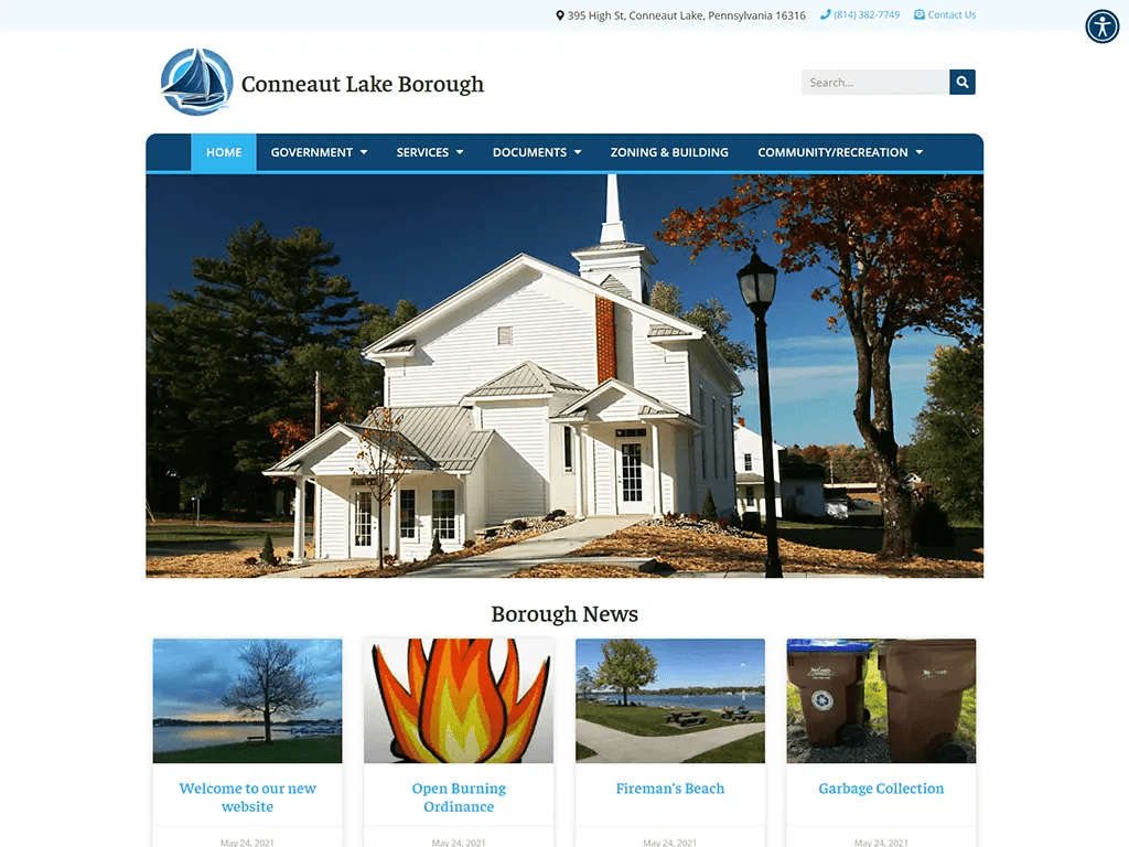 Borough Of Conneaut Lake site Design CourseVector