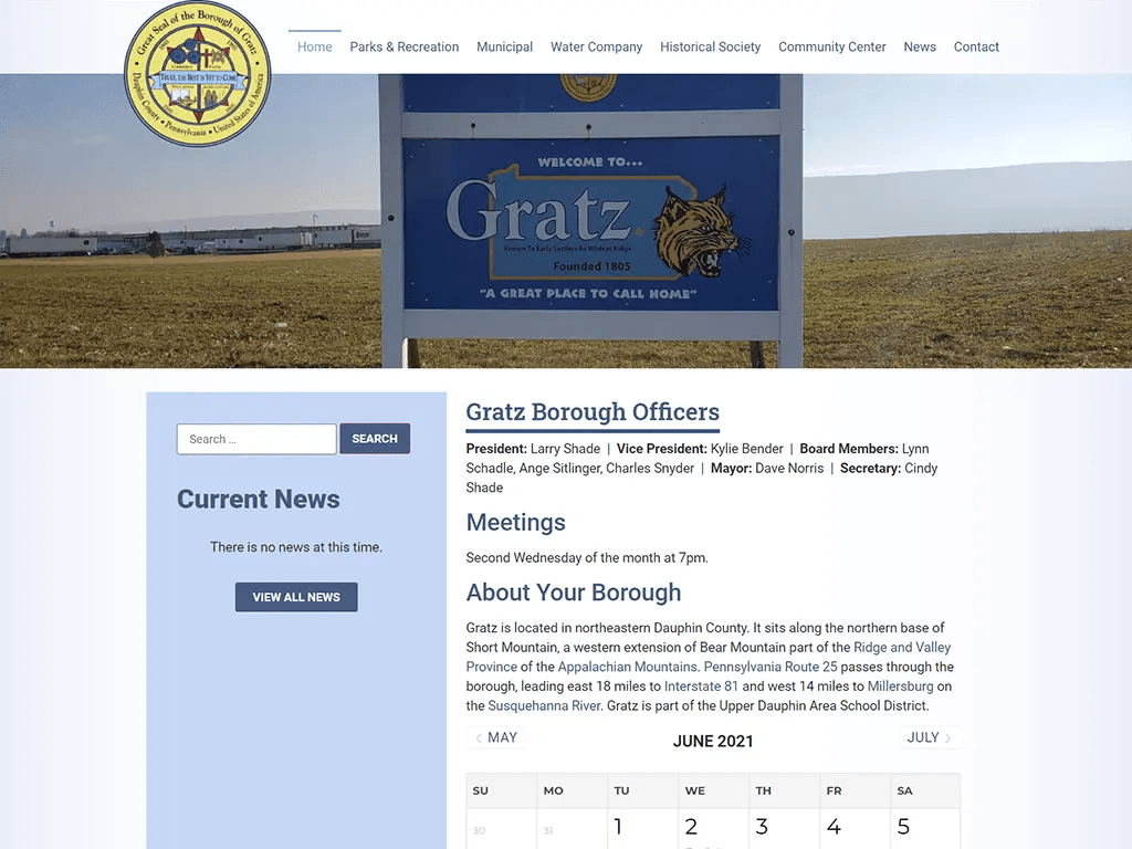 Gratz Borough site Design CourseVector