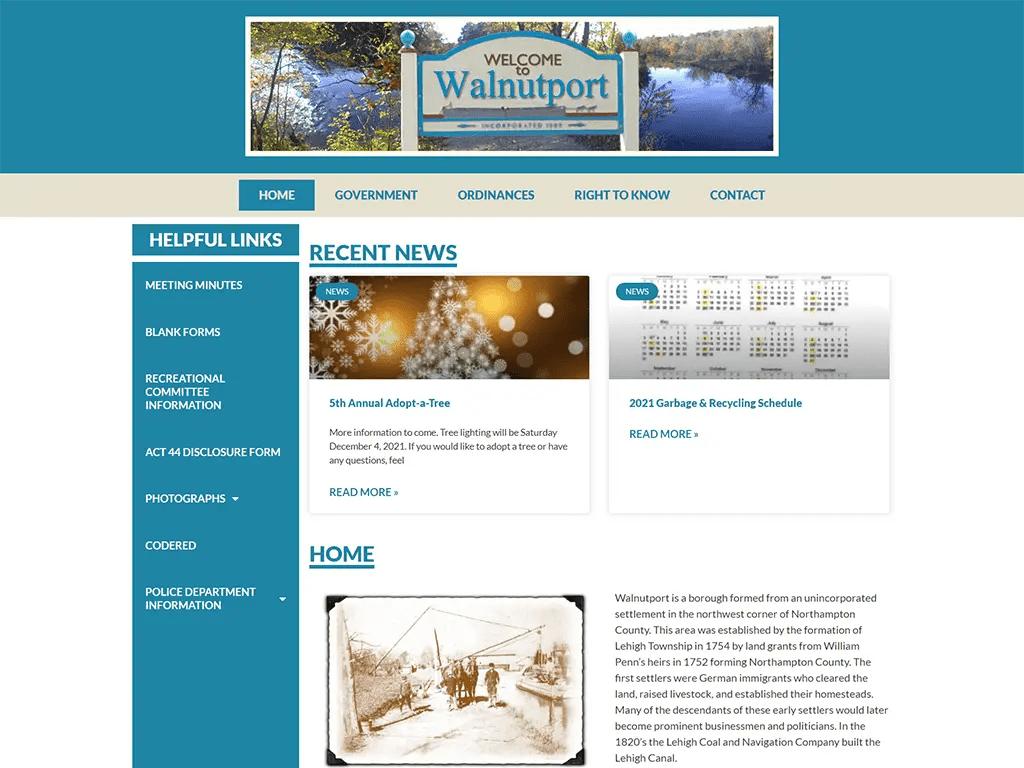 Walnutport Borough site CourseVector
