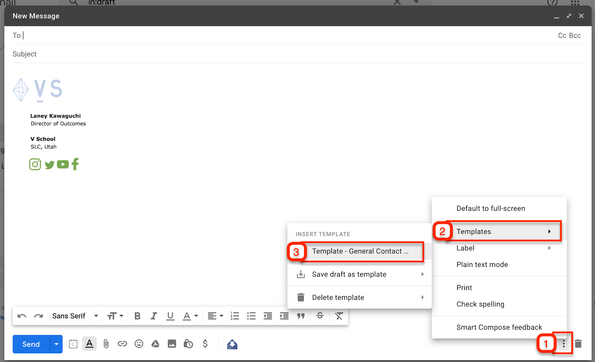 How to Set Up an Email Template in Gmail V School