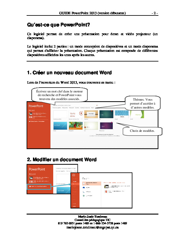 Guide PowerPoint 2013 en pdf Télécharger cours informatique en PDF