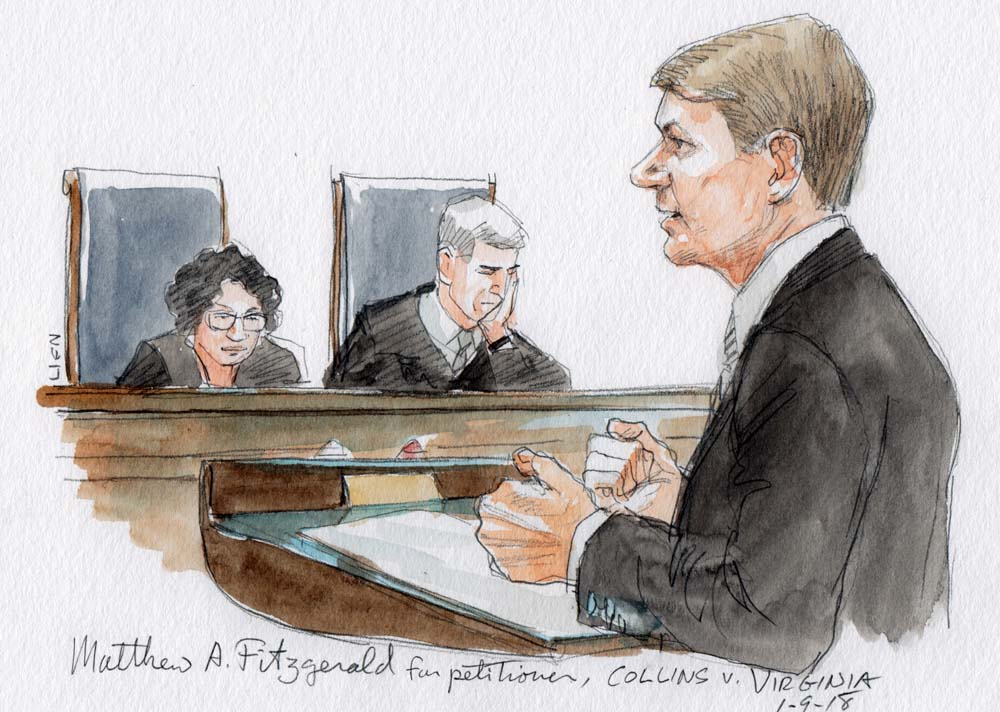 Collins v. Virginia, No.161027 Art Lien, Courtartist