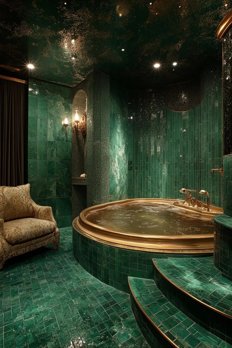 29 Emerald Green And Gold Bathroom Ideas For A Luxurious Space