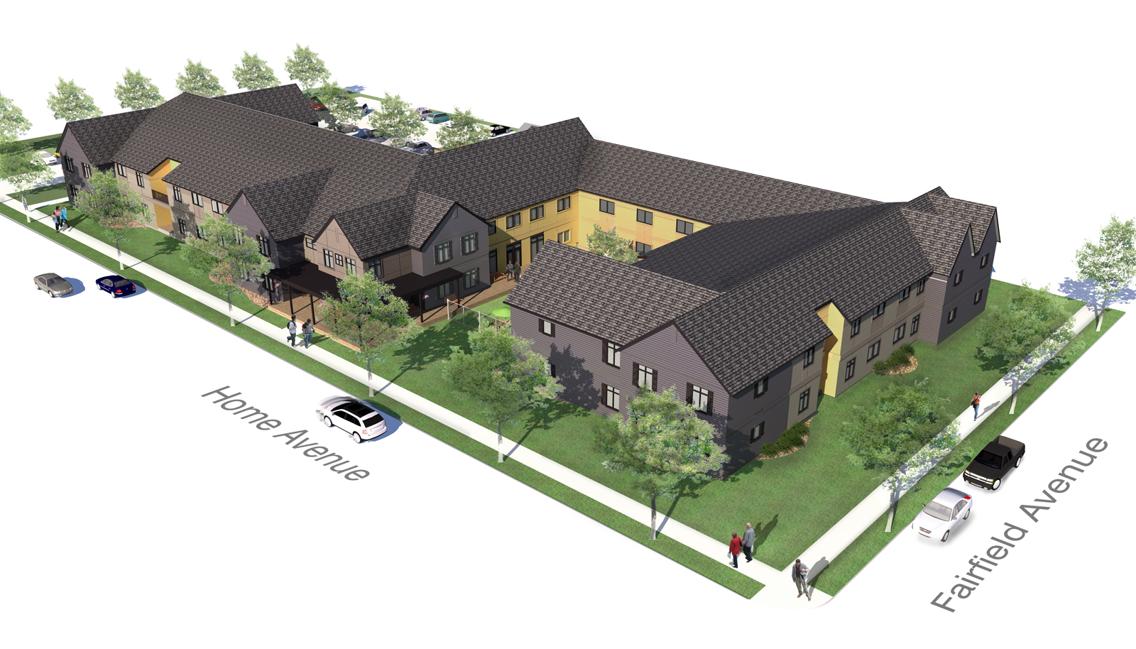 Architectural Renderings The Courtyard Apartments of Fort Wayne