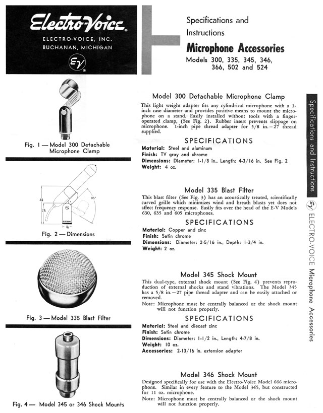 ElectroVoice Microphone Accessories