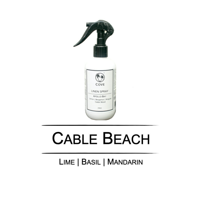 Cable Beach Fragrance Linen Spray 250ml Cove Collection