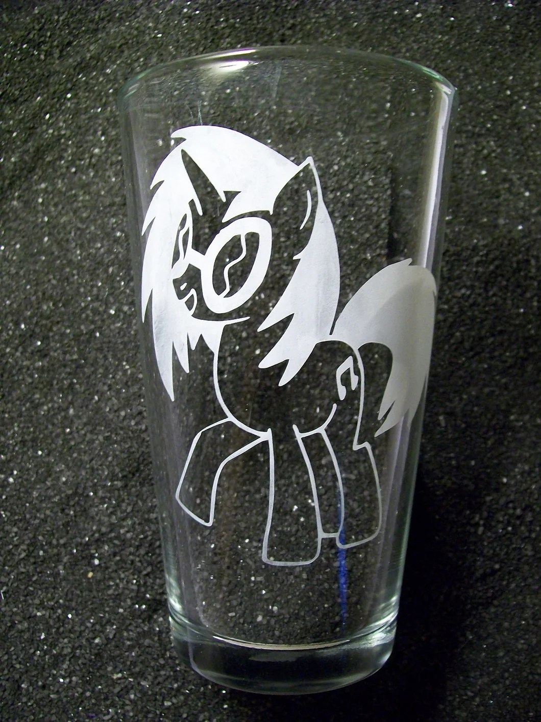My Little Pony Friendship is Magic etched pint glass tumbler cup Vinyl