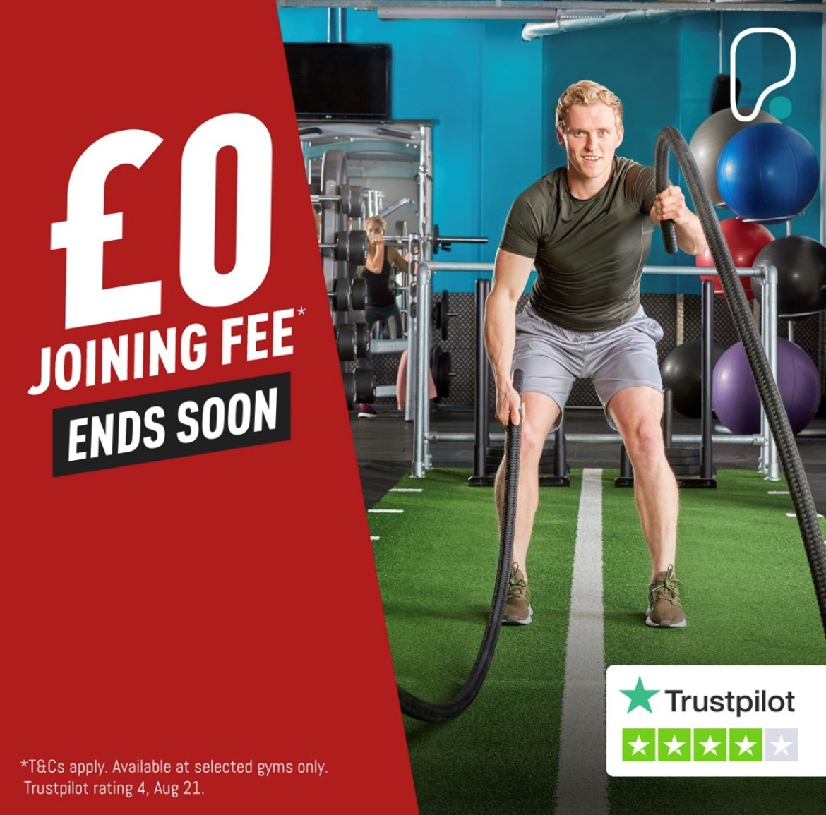 Join the UK's favourite gym with a £0 joining fee! The Skydome, Coventry