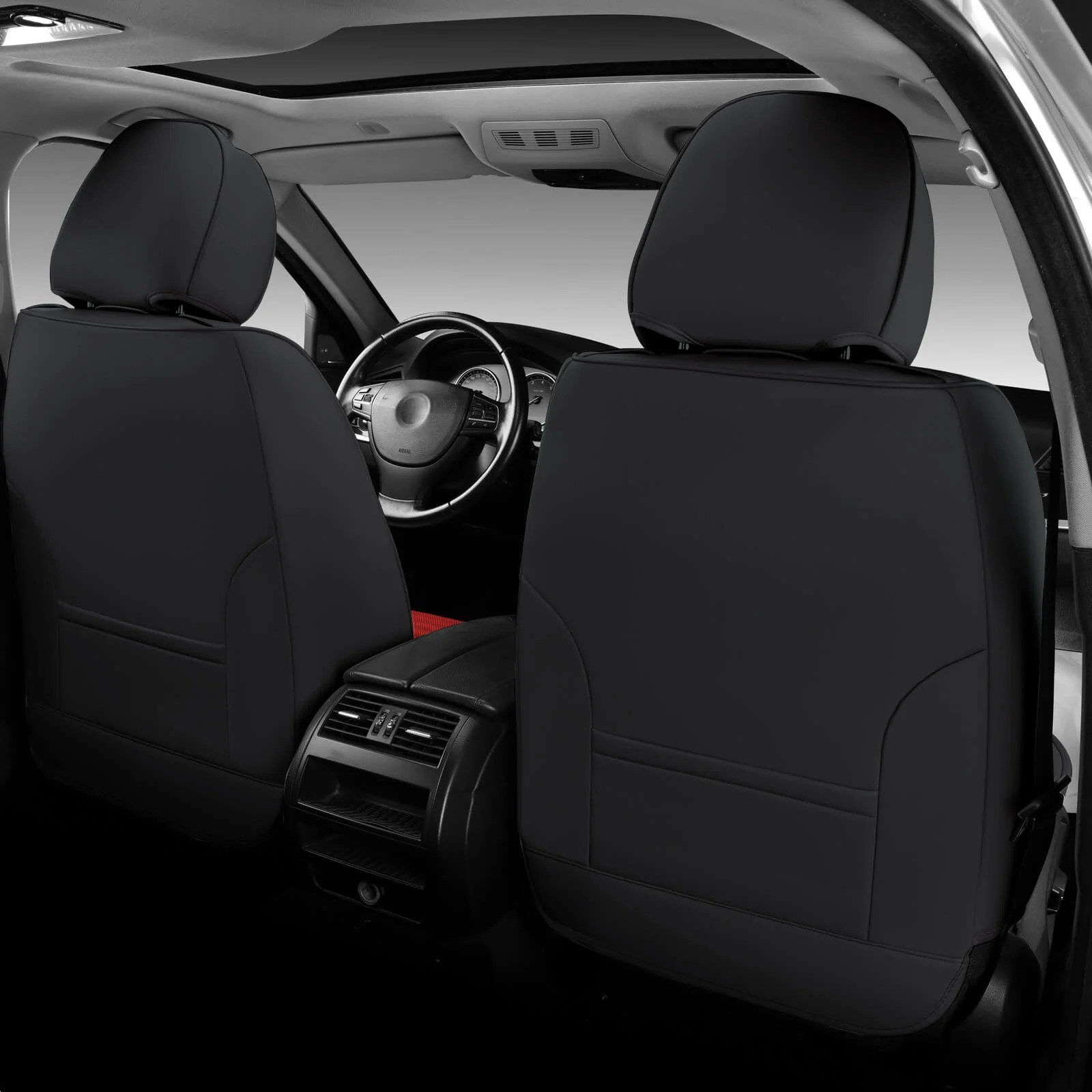 Coverado Full Set Premium Leather Seat Covers 5 Seats Front and Back C