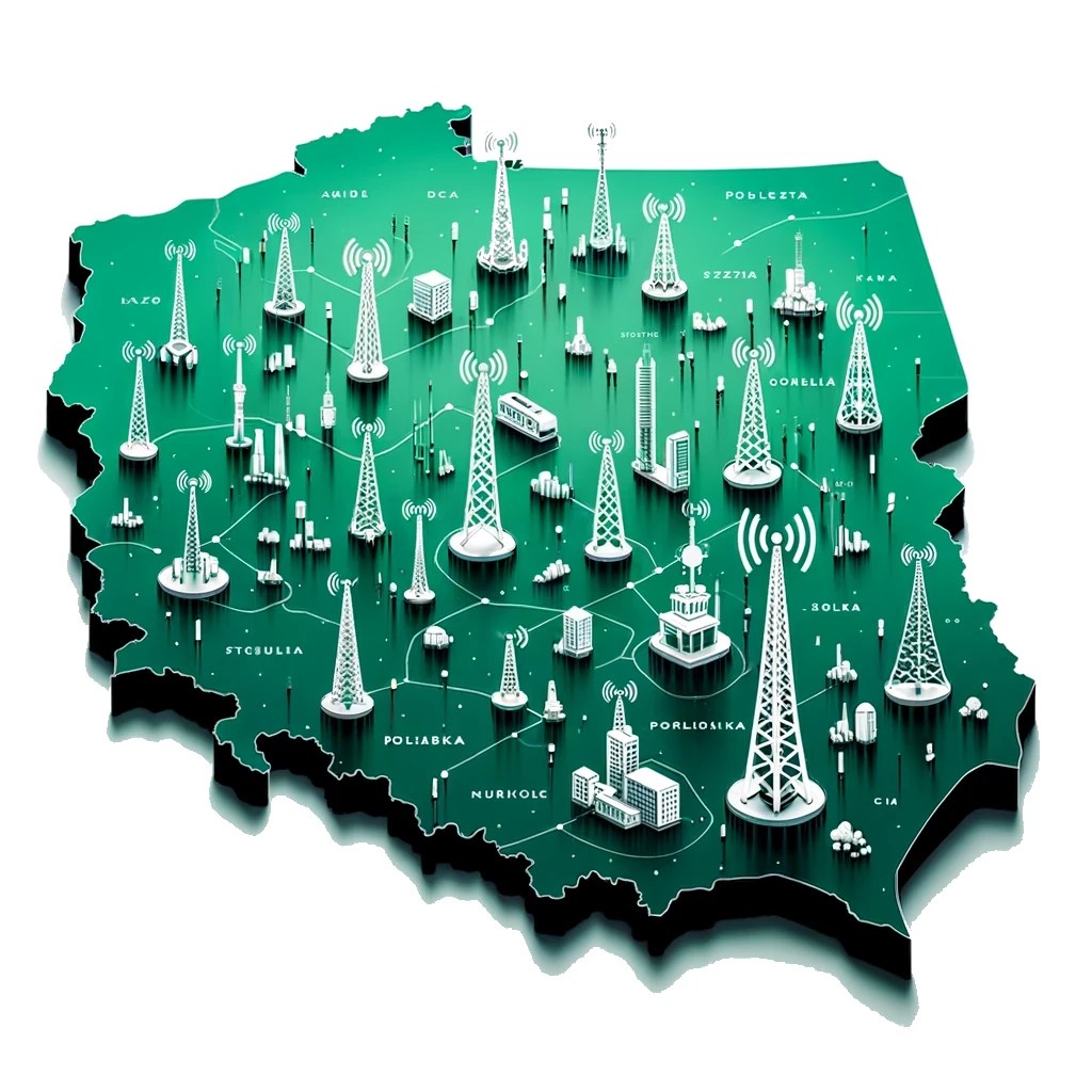 Mapa zasięgu Plus Zasięg 5G Plus Mapa nadajników Plus