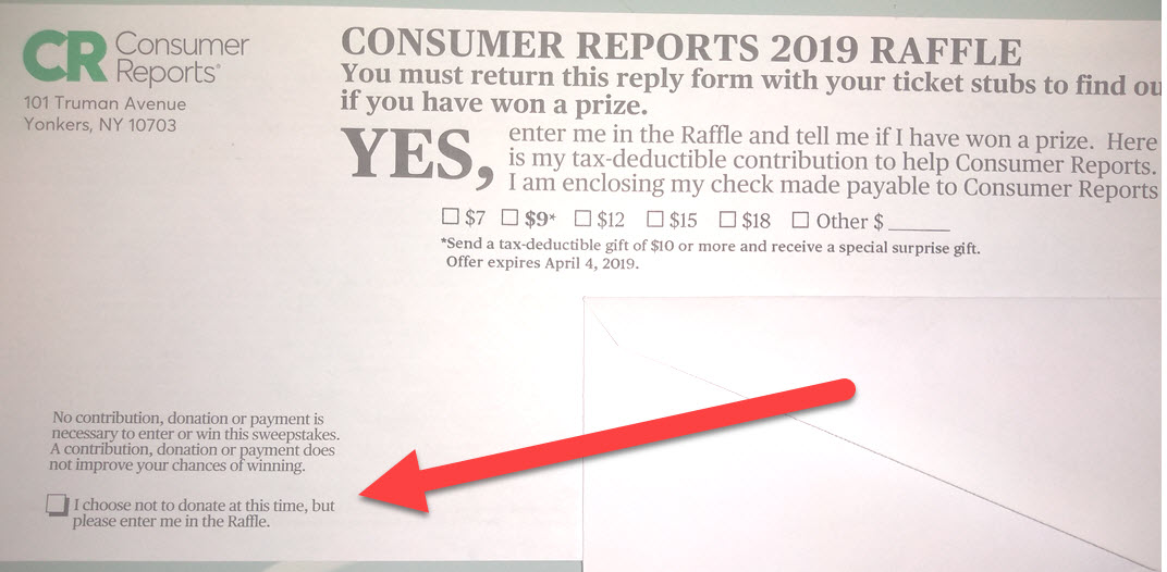 Consumer Reports' Fundraising Gimmicks