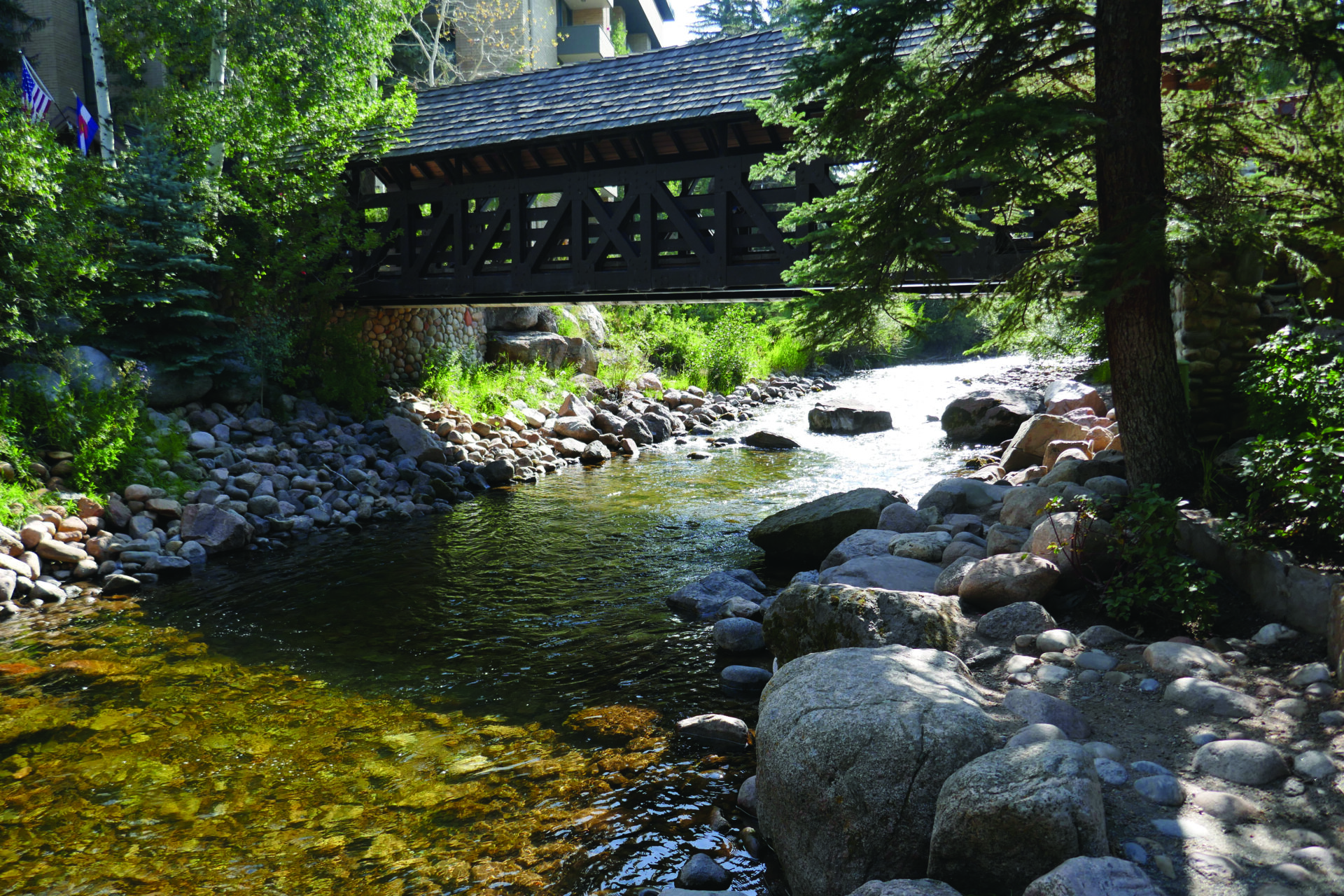 A Walk Through Vail History Covered Bridge