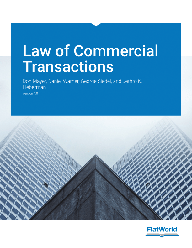 Law of Commercial Transactions v1.0 Textbook FlatWorld