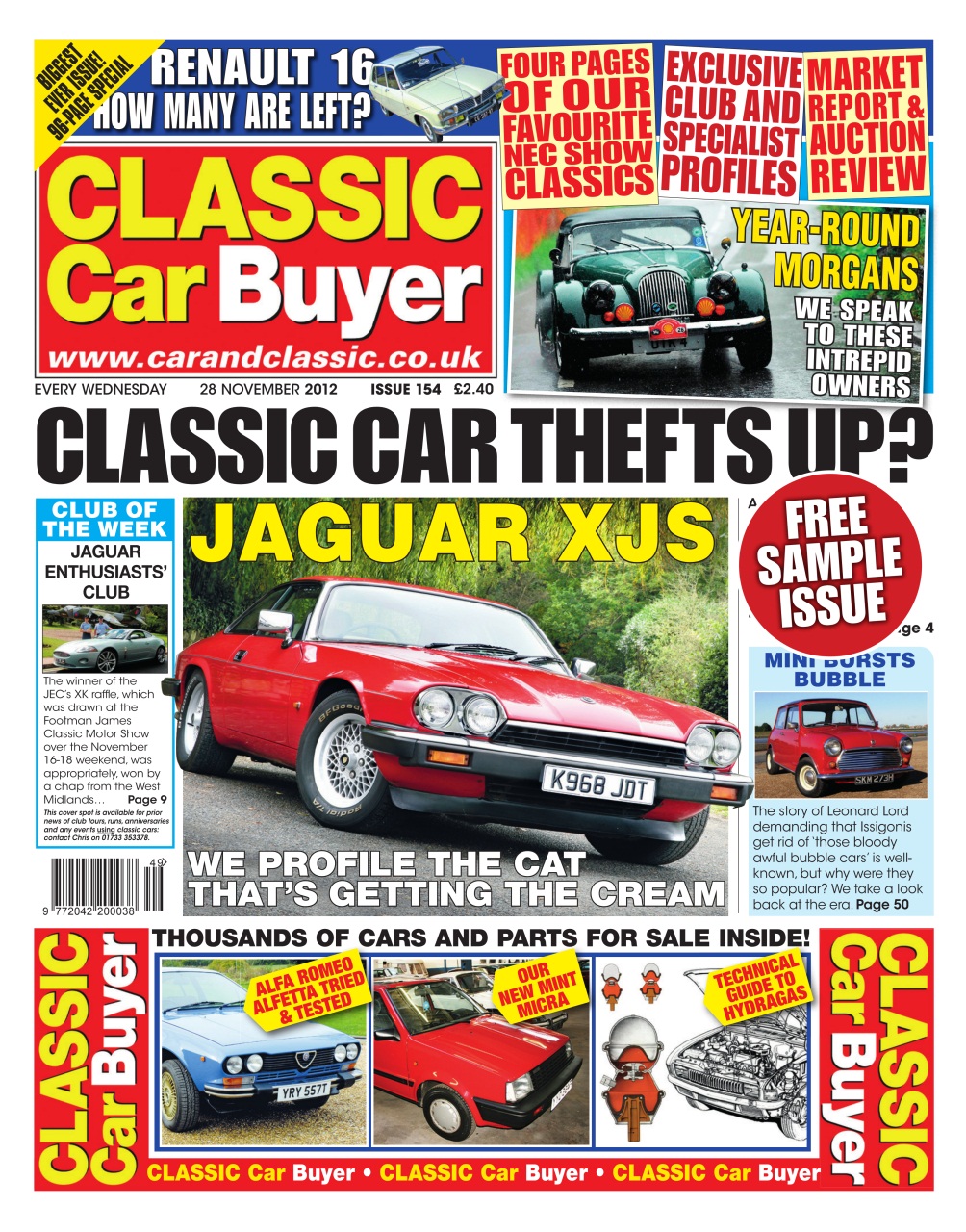 Classic Car Buyer Magazine CCB Sample Issue Back Issue