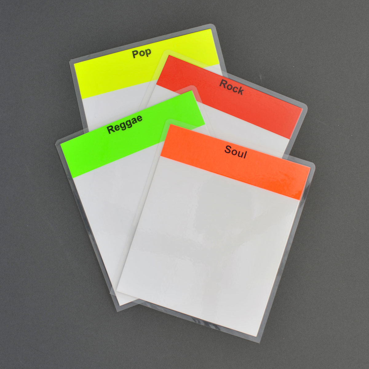 7" Single Divider Green Laminated PREPRINTED Pack of 5 Covers33