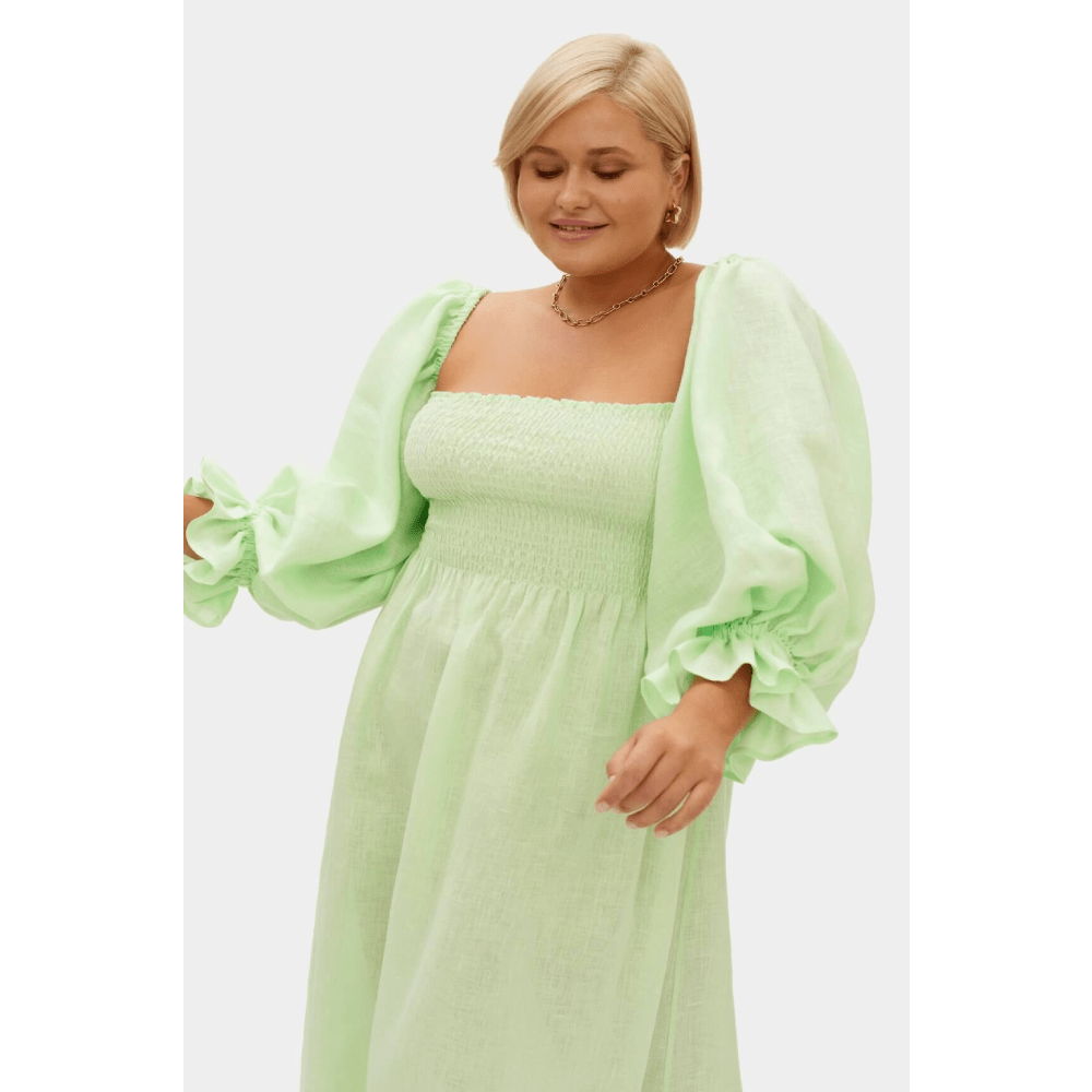 Atlanta mint linen dress Coveti