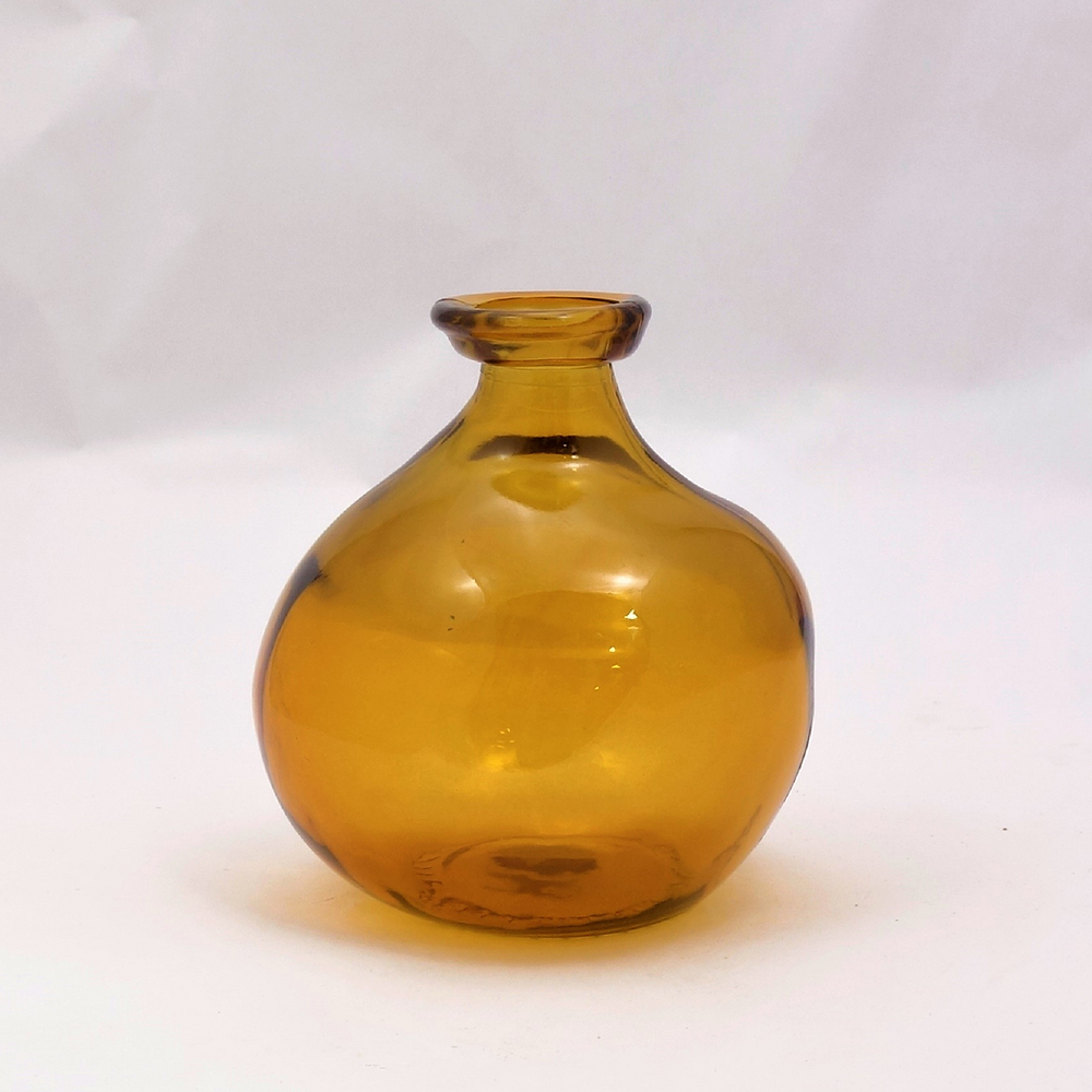 Recycled Glass Vase Amber Covet Store