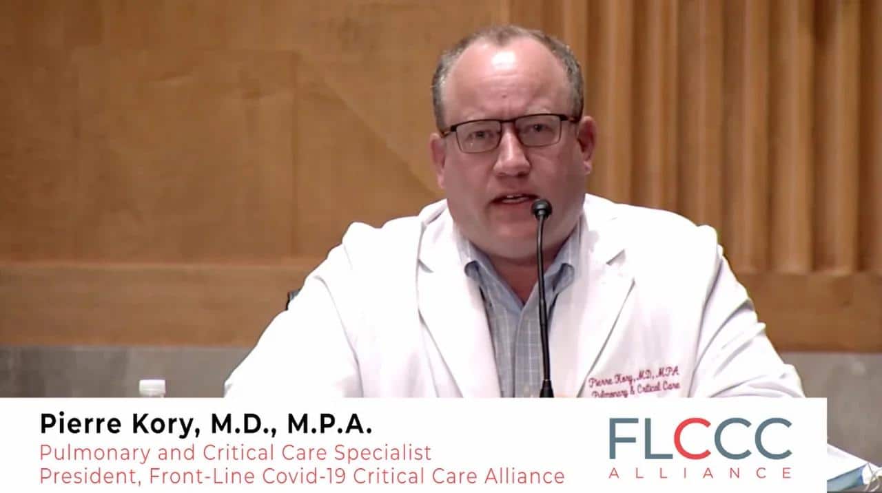 Dr. Kory Testifies to U.S. Senate Committee FLCCC Alliance