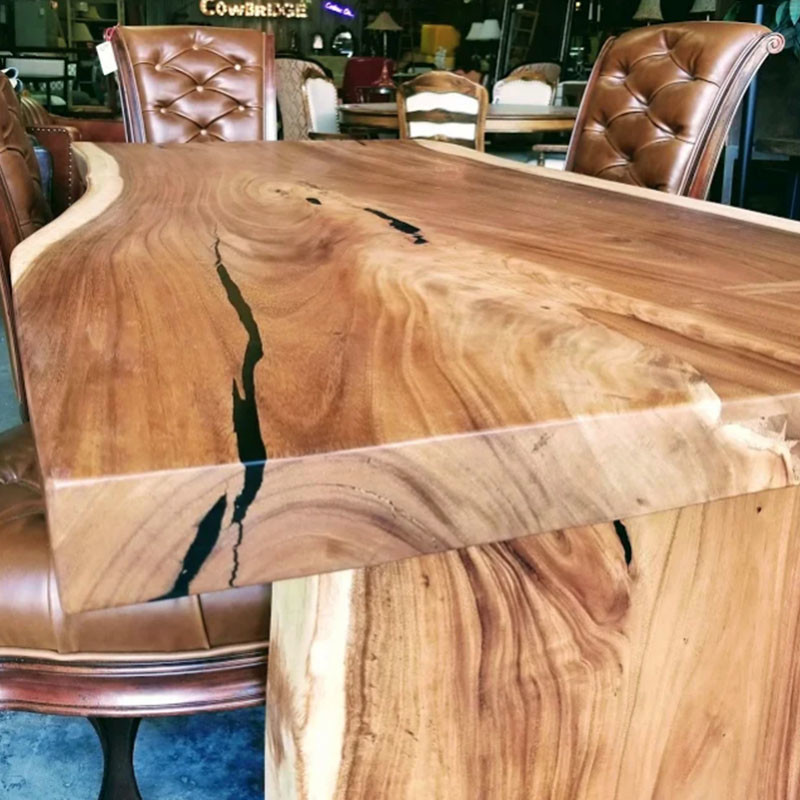 Live Edge Table Wood Legs Cowbridge Furniture
