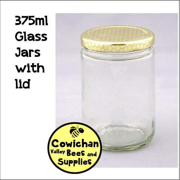 Glass Jars 375 ml Cowichan Bee Supplies
