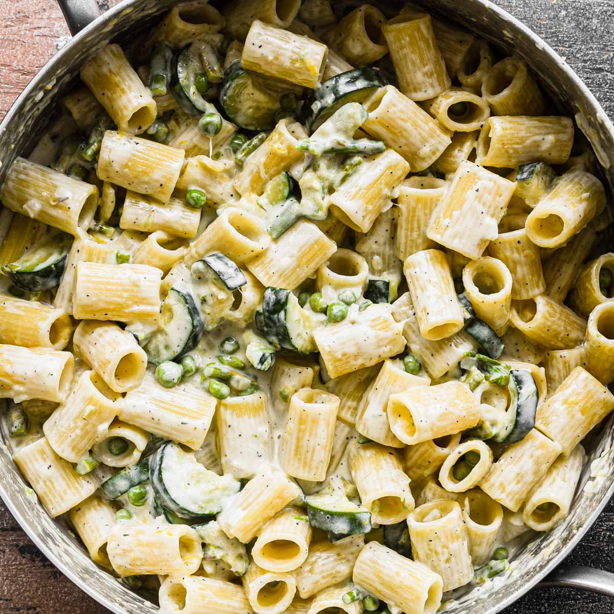 Creamy Garlic Spring Vegetable Pasta Primavera Cozy Cravings