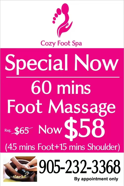Cozy Foot Spa Promotion